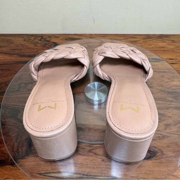 Marc Fisher Nahea Slide Sandal in medium natural leather - Picture 9 of 15